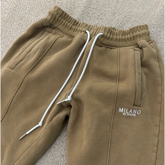 Milano Pants - MILANO DI ROUGE Robbie Lux Stretch Sweatpant Zipper up Ankle Size Small